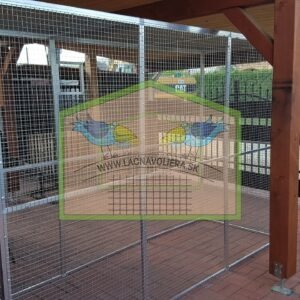 Hliníková voliera 1x3x2m s pletivom 19x19x1,45 mm s voľným spodkom