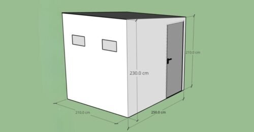 2 boxový Pur zálet 2x2,5x2,3m KOMPLET