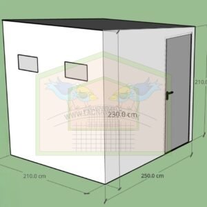 2 boxový Pur zálet 2x2,5x2,3m KOMPLET