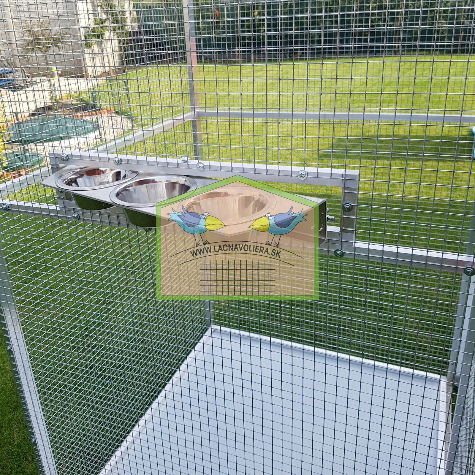 Voliéra 1x1x2m s čiernym komaxitovaným pletivom