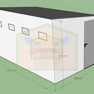 4 boxový Pur zálet 4x2,5x2,3m KOMPLET
