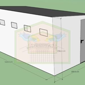 5 boxový Pur zálet 5x2,5x2,3m KOMPLET