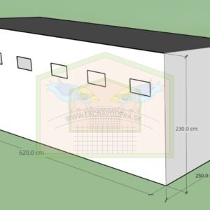 6 boxový Pur zálet 6x2,5x2,3m KOMPLET