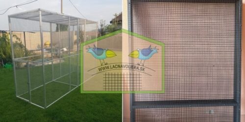 Doprava ZDARMA!!! Celá voliera je potiahnutá čiernym komaxitovaným pletivom esafort. Čierne pletivo na voliere vyzerá veľmi elegantne a luxusne a...