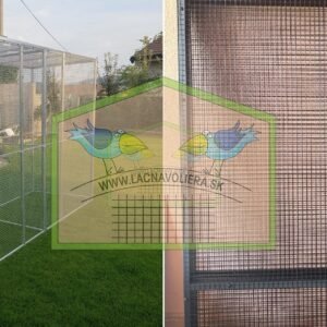 Voliéra 3x1x2m s čiernym komaxitovaným pletivom