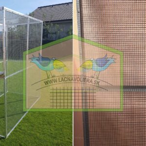 Voliéra 2x1x2m s čiernym komaxitovaným pletivom