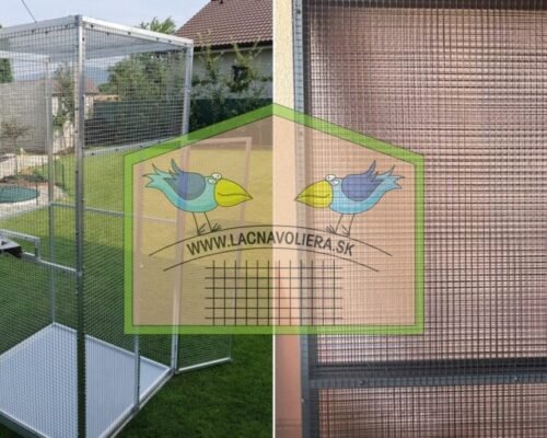 Voliéra 1x1x2m s čiernym komaxitovaným pletivom