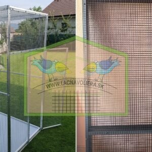 Voliéra 1x1x2m s čiernym komaxitovaným pletivom