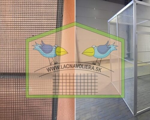 Voliéra 2x2x2m s čiernym komaxitovaným pletivom