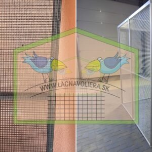Voliéra 2x2x2m s čiernym komaxitovaným pletivom